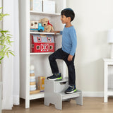 Wooden Step Stool – Gray T9