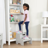 Wooden Step Stool – Gray T9