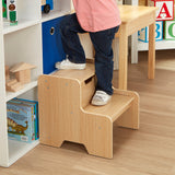 Wooden Step Stool - Natural J1