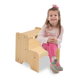 Wooden Step Stool - Natural J1