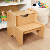 Wooden Step Stool - Natural J1