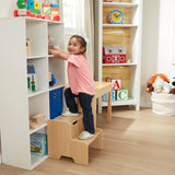 Wooden Step Stool - Natural J1