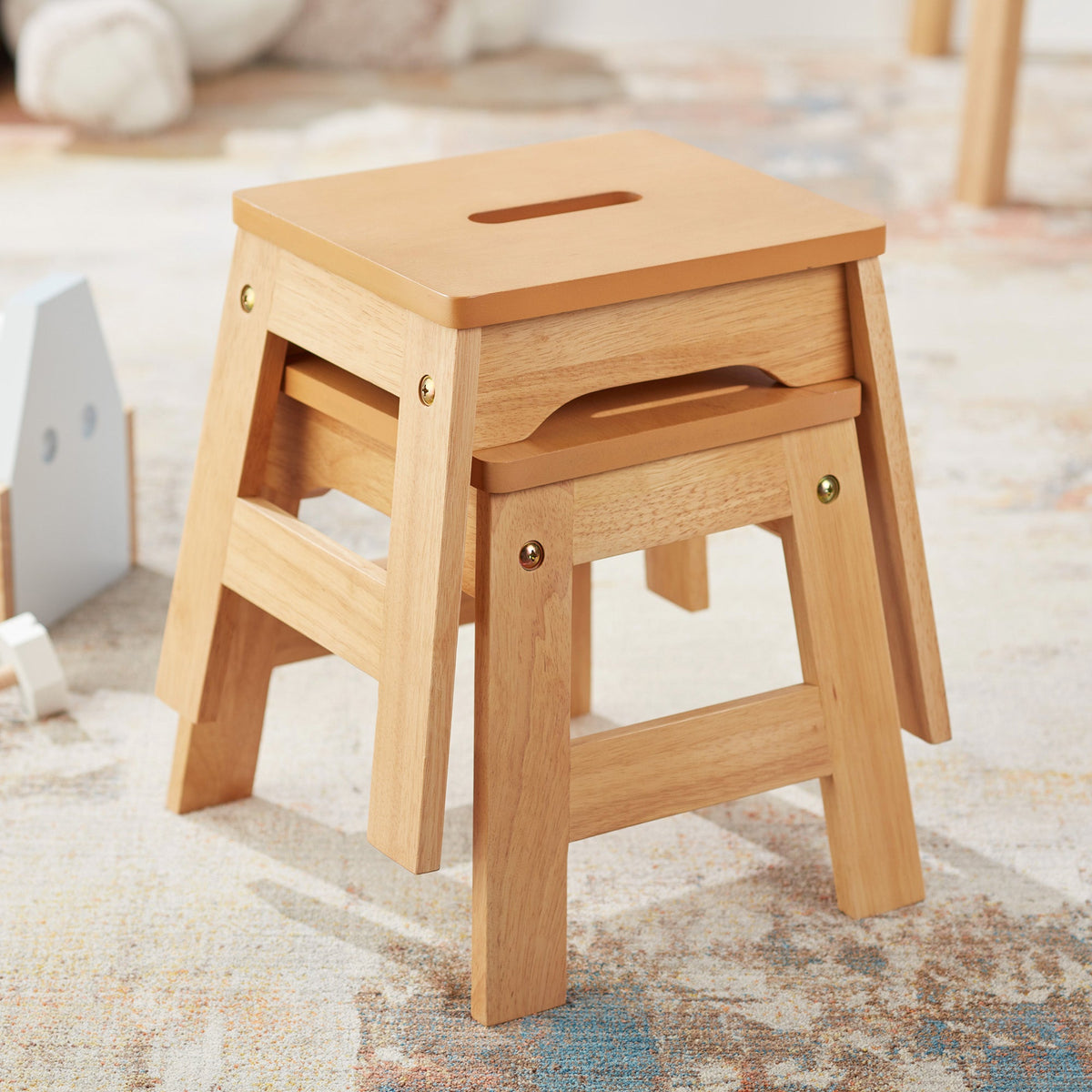 Wooden Stools – Set of 2 J4