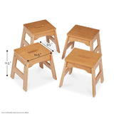 Wooden Stools – Set of 4 D1
