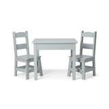 Wooden Table & 2 Chairs - Gray L0