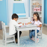 Wooden Table & 2 Chairs - Gray L0
