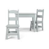 Wooden Table & 2 Chairs - Gray L0