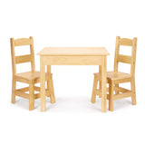 Wooden Table & Chairs - Natural Z8