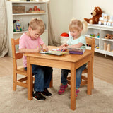 Wooden Table & Chairs - Natural Z8
