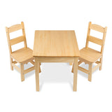 Wooden Table & Chairs - Natural Z8