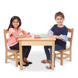 Wooden Table & Chairs - Natural Z8