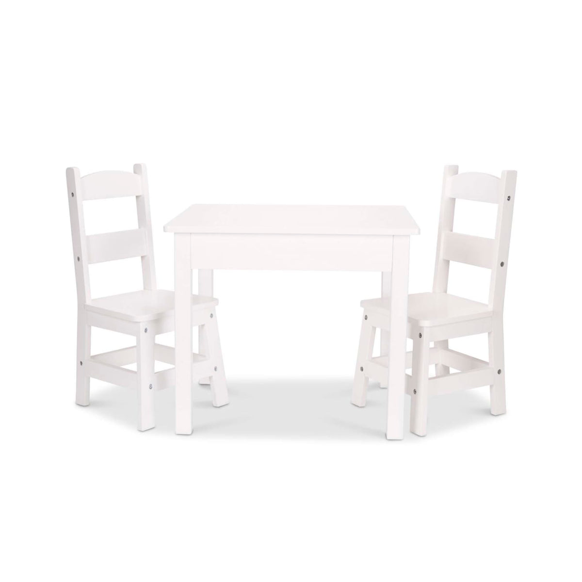 Wooden Table & Chairs - White N4