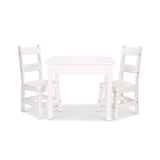 Wooden Table & Chairs - White N4