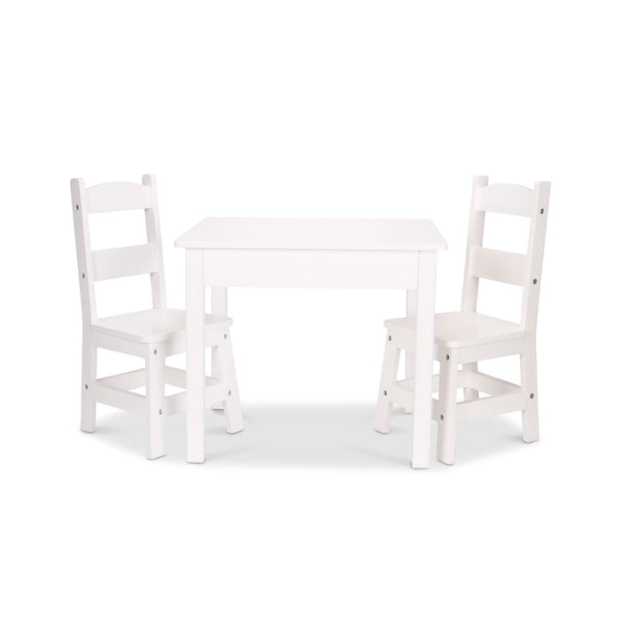 Wooden Table & Chairs - White N4