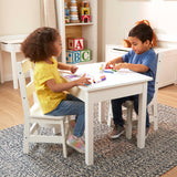 Wooden Table & Chairs - White N4