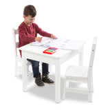 Wooden Table & Chairs - White N4