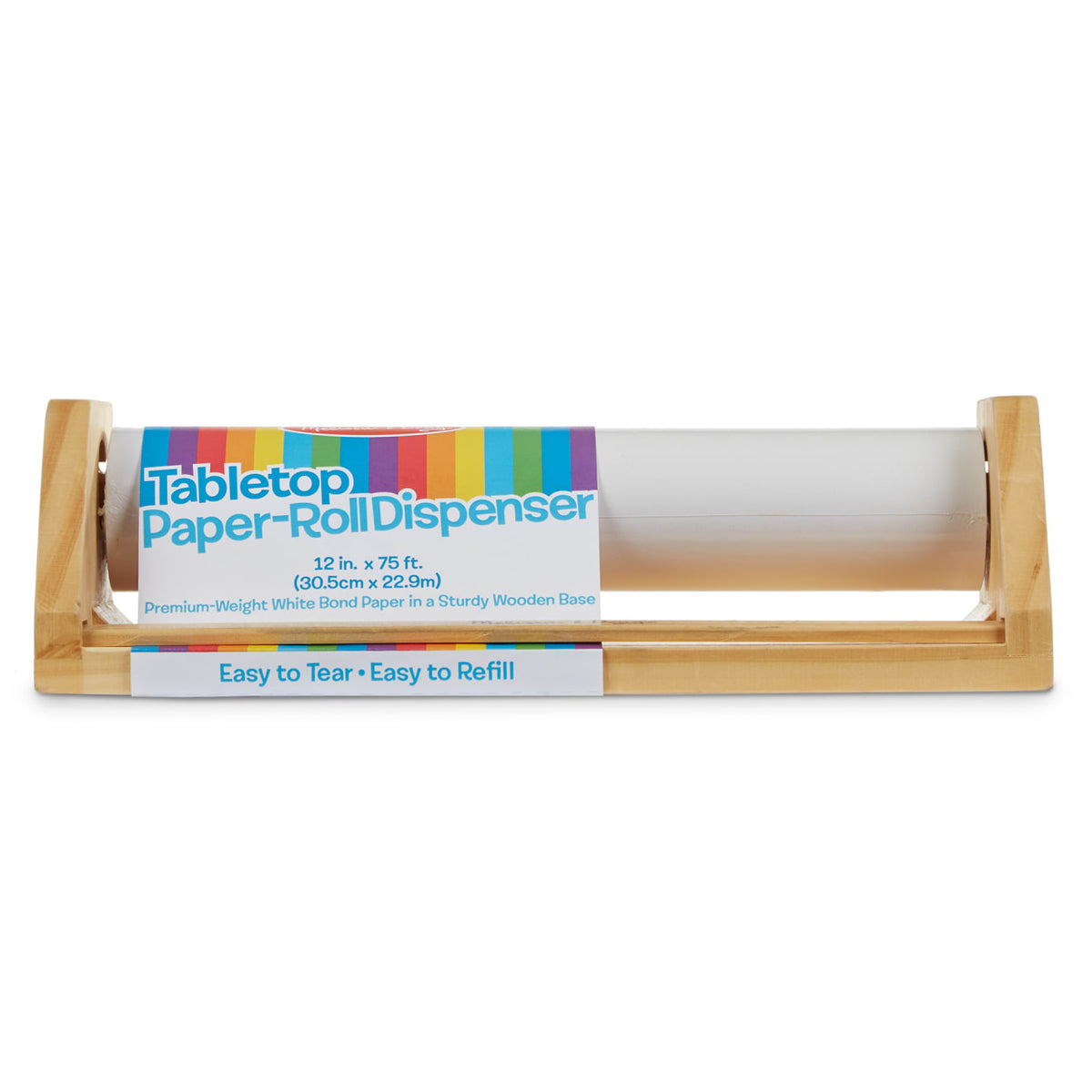 Wooden Tabletop Paper Roll Dispenser M7