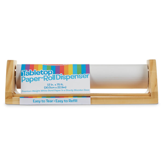 Wooden Tabletop Paper Roll Dispenser M7