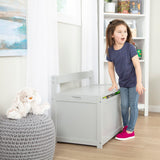 Wooden Toy Chest (Gray) S1