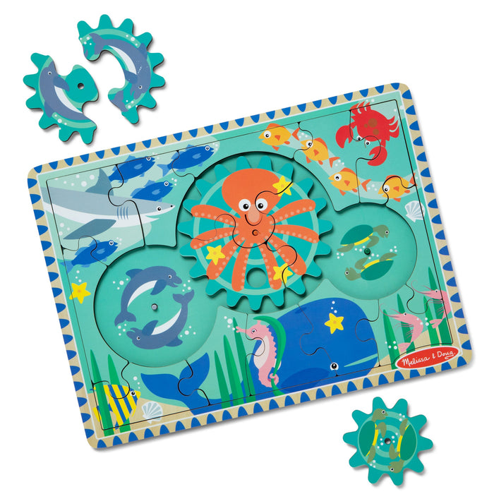 Wooden Underwater Gear Puzzle – 18 Pieces L8