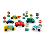 Wooden Vehicles and Traffic Signs A1