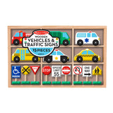 Wooden Vehicles and Traffic Signs A1