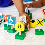 Wooden Vehicles and Traffic Signs A1